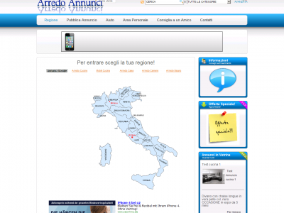 Sito per annunci: restiling grafico