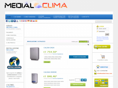 Creazione sito web Joomla per vendita Caldaie