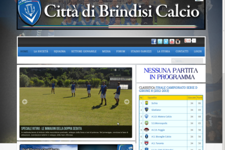 Creazione sito web per squadra di calcio ufficiale