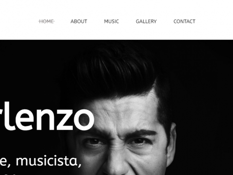 Sito web per cantante