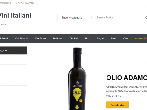 Sito web per vendita vini